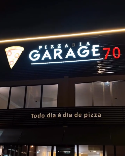 Fachada da Pizzaria Garage 70